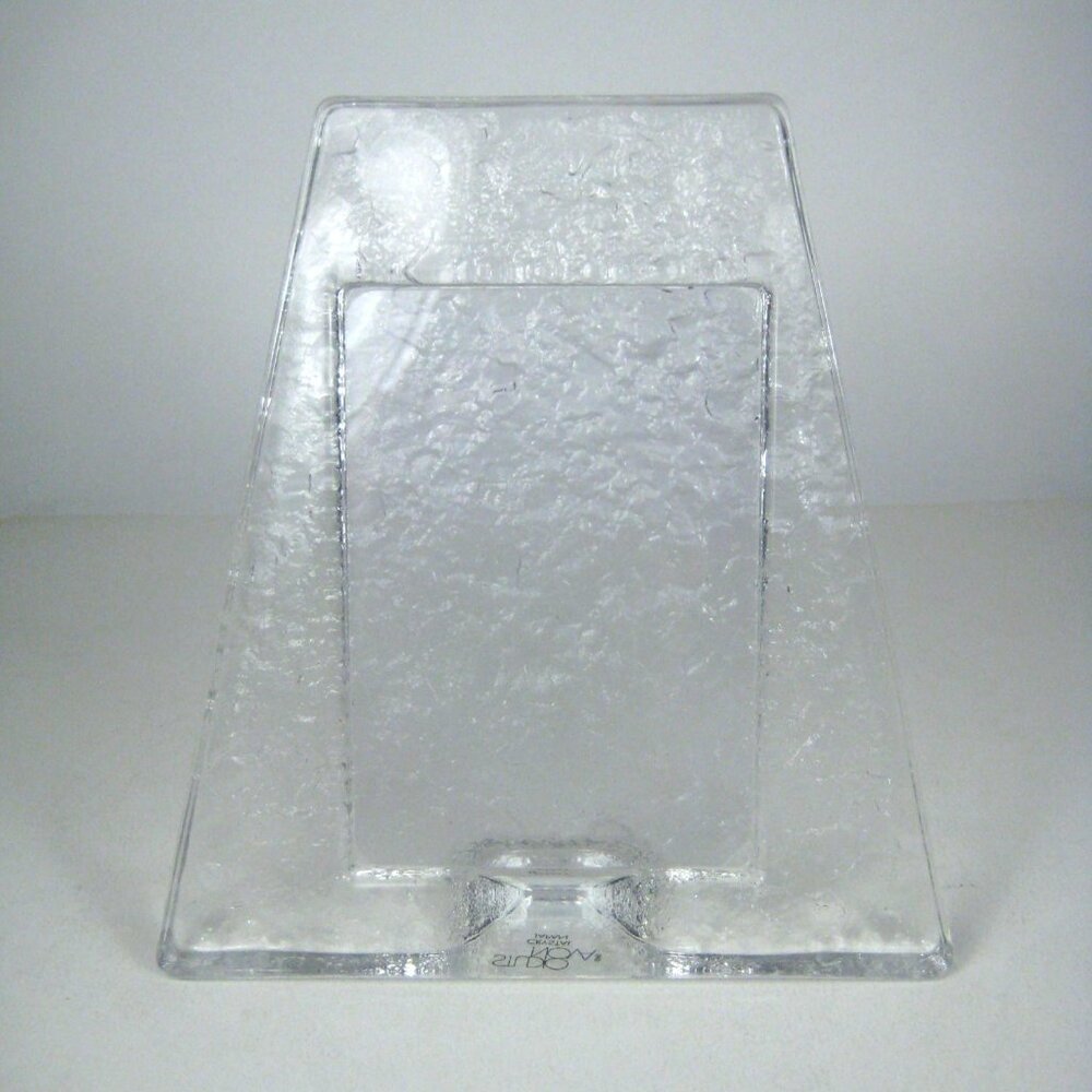 Studio Nova Crystal Photo Frame 4x6 Inch Textured Glass Japan Vintage MCM